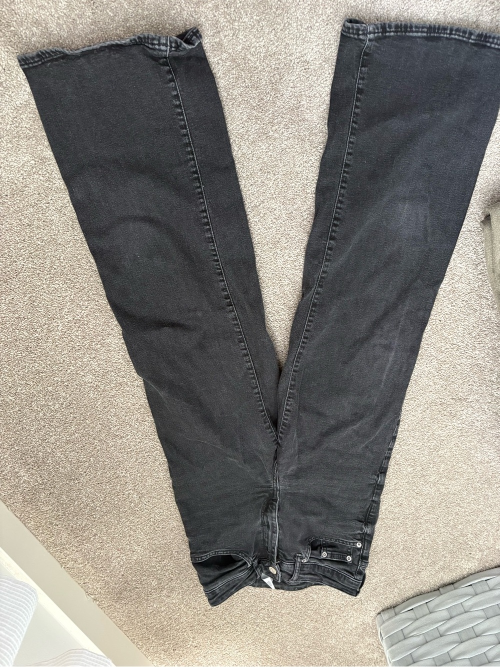 H&M Black Flared High-Rise Jeans